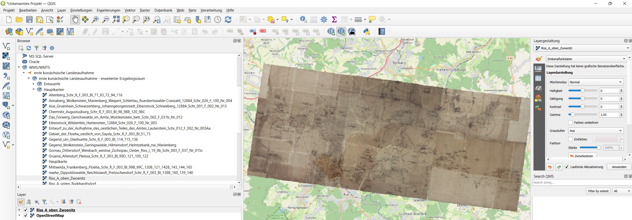 Geoportal Fergunna - Einbindung QGIS